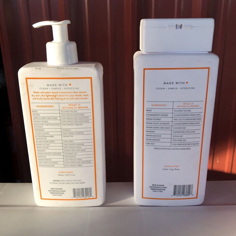🎃 Native PUMPKIN SPICE LATTE Body Wash & Lotion, 18 oz, Limited Edition, 🎃 - Picture 2 of 7